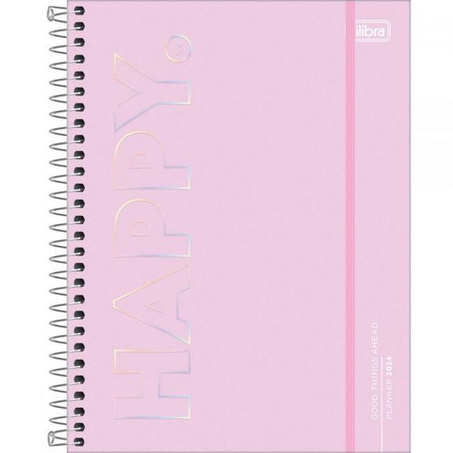 Planner 2024 Happy Espiral M7 Tilibra - Capas Sortidas