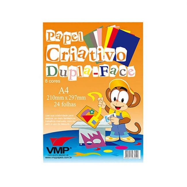 Bloco Criativo Dupla Face A4 120g C/24 Folhas - VMP