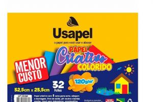 Bloco Criativo A4 210X297mm 8 Cores 120g 32 Folhas Usapel