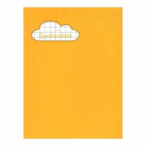 Caderno Quadriculado 1x1 Brochura Capa Dura Univ 40fls Amarelo Credeal