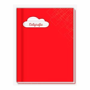 Caderno Caligrafia 40fls CD Brochura 190x248mm Vermelho Credeal
