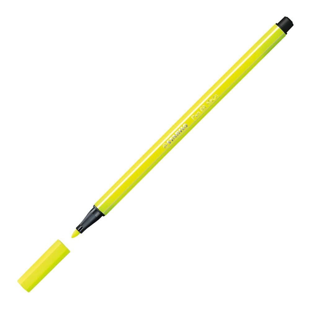 Caneta Hidrográfica 1.0mm Stabilo 68/024 Amarelo Neon