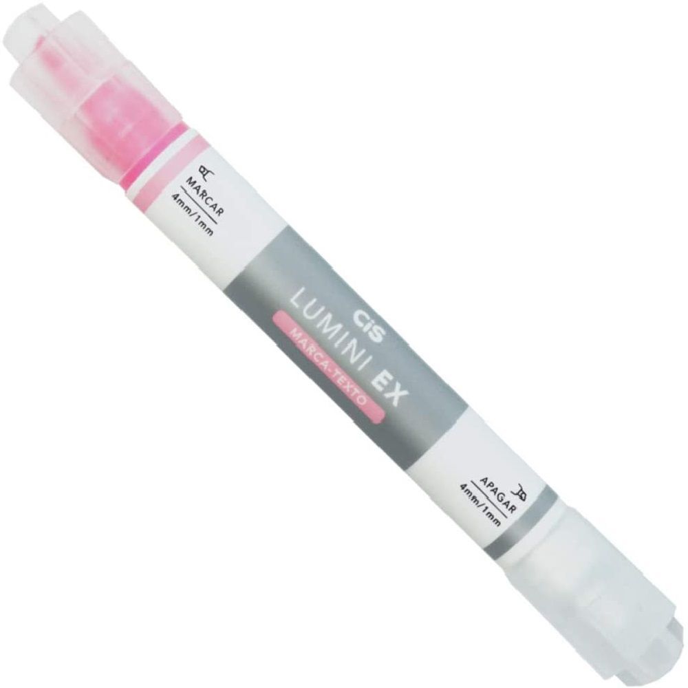 Marca Texto Apagável Cis Lumini EX Slim Rosa