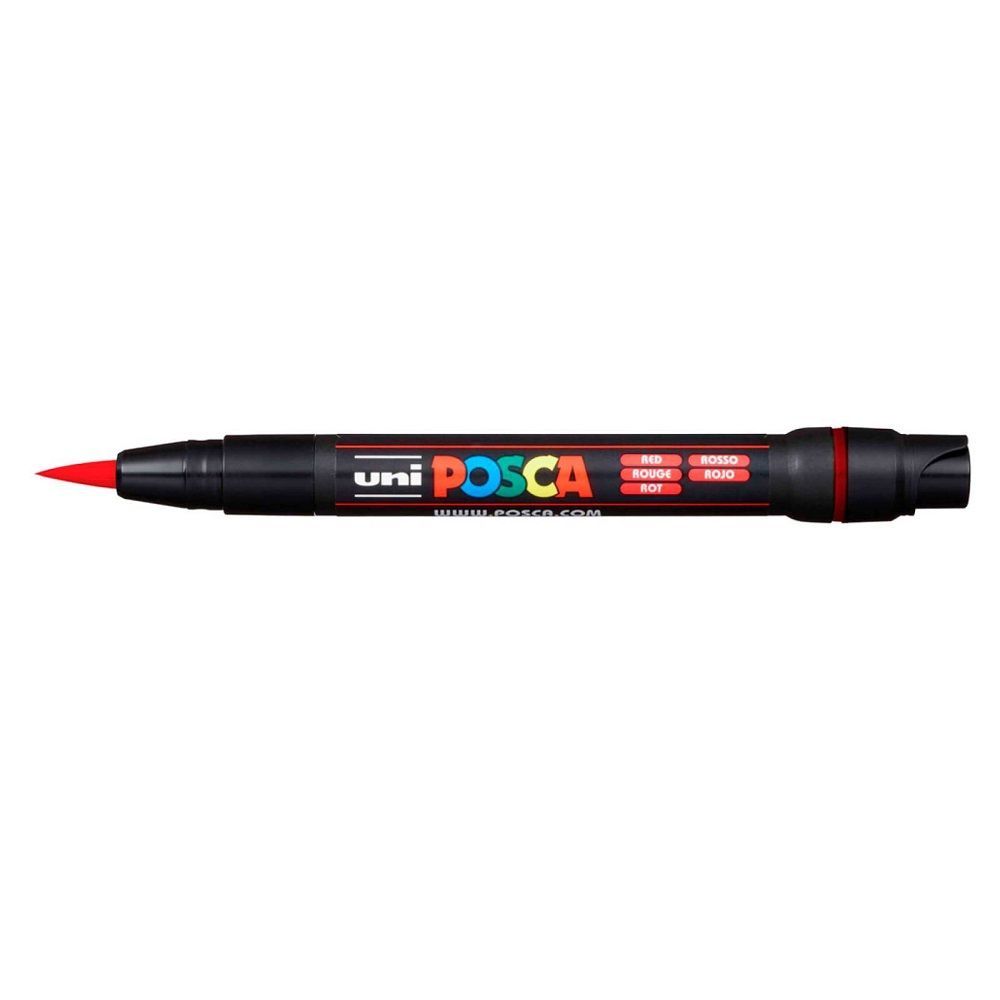 Caneta Uni-Ball Posca PCF-350 Brush - Vermelha