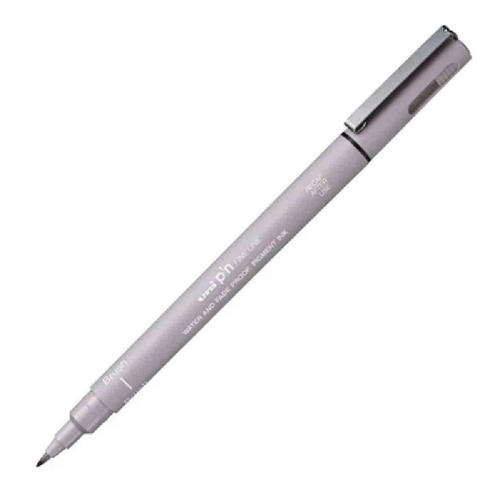 Caneta Nanquim Brush Uni Pin Light Grey