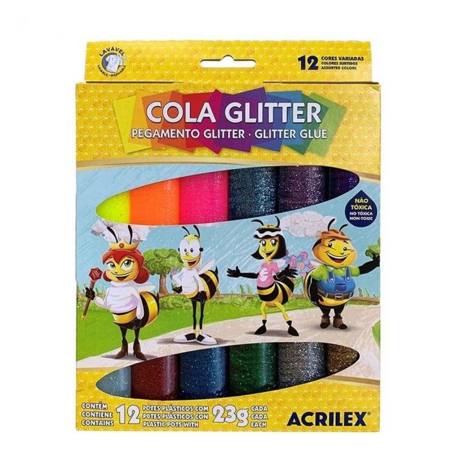 Cola Glitter Acrilex 23g C/12 Unidades  