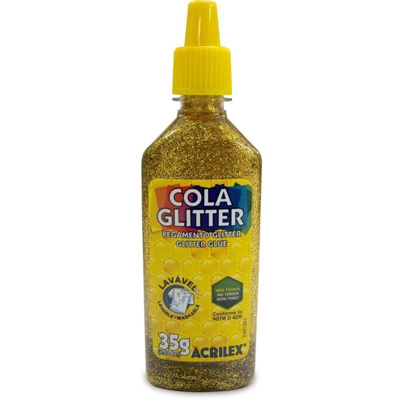 Cola Glitter Acrilex Avulsa 35g Ouro 