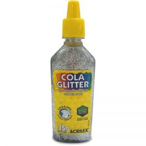 Cola Glitter Acrilex Avulsa 35g Prata