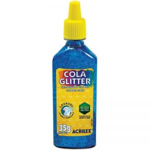 Cola Glitter Acrilex Avulsa 35g Azul