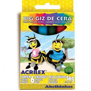 Giz de Cera Big Acrilex C/6 Cores
