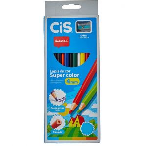 Lápis de Cor 24 Cores Super Color Nataraj Cis