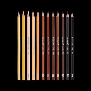Lápis de Cor 12 Cores Mega Soft Color Tons de Pele Tris