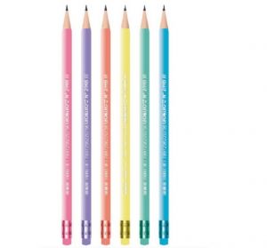 Lapis Preto Leonora 2/HB Triangular Perolado com Borracha