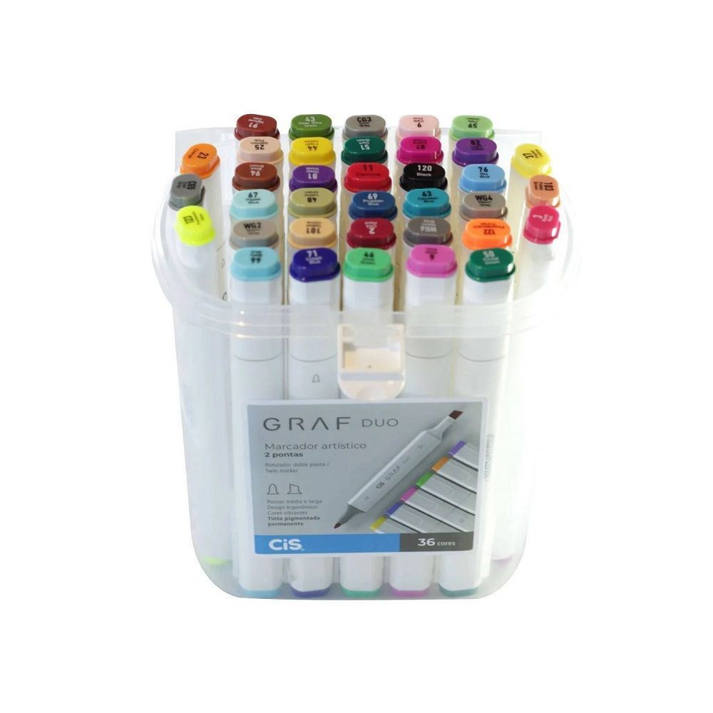 Marcador Cis Graf Duo C/36 Cores