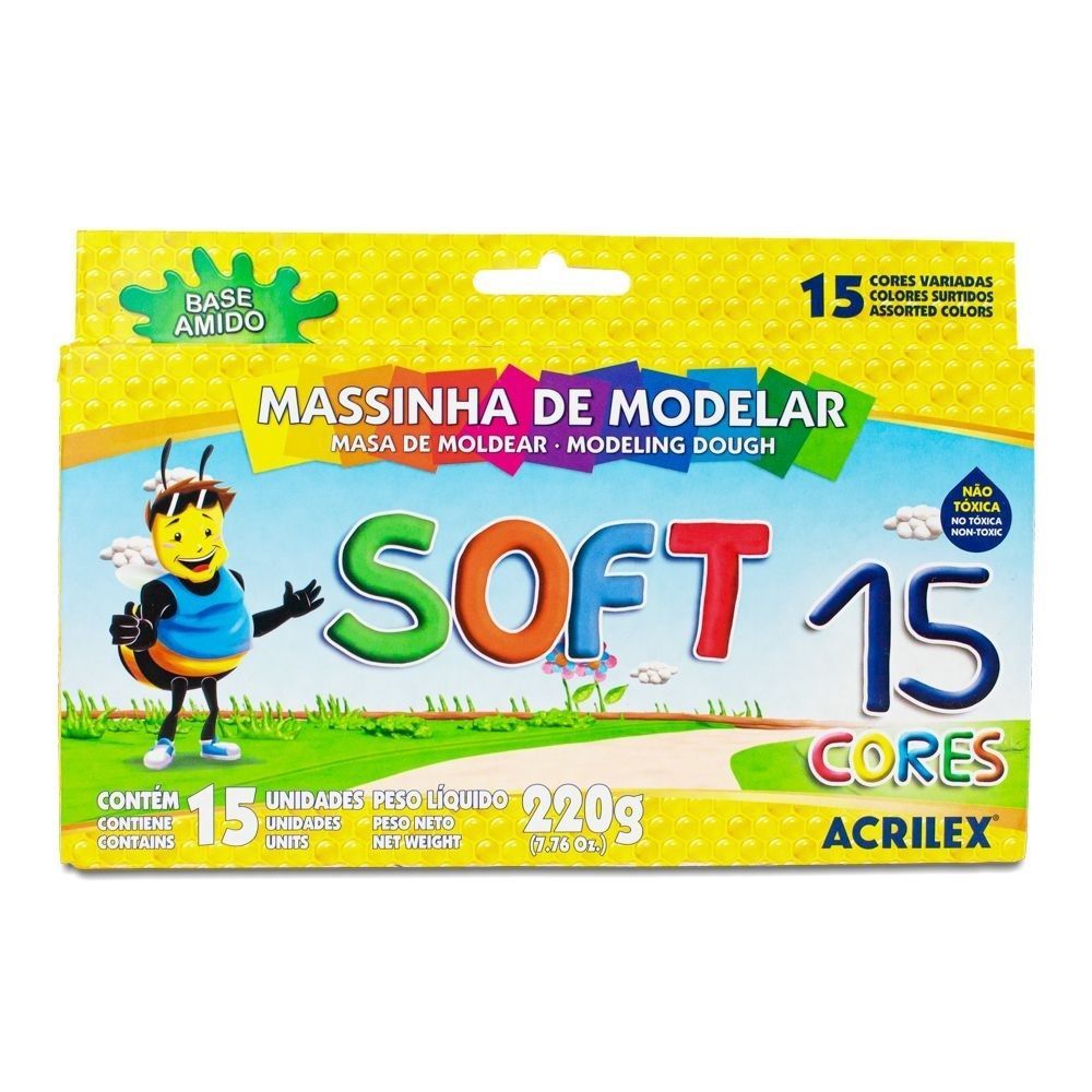 Massa De Modelar Soft 15 Cores Acrilex