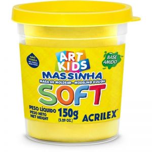 Massinha de Modelar Soft Acrilex Amarelo 150g