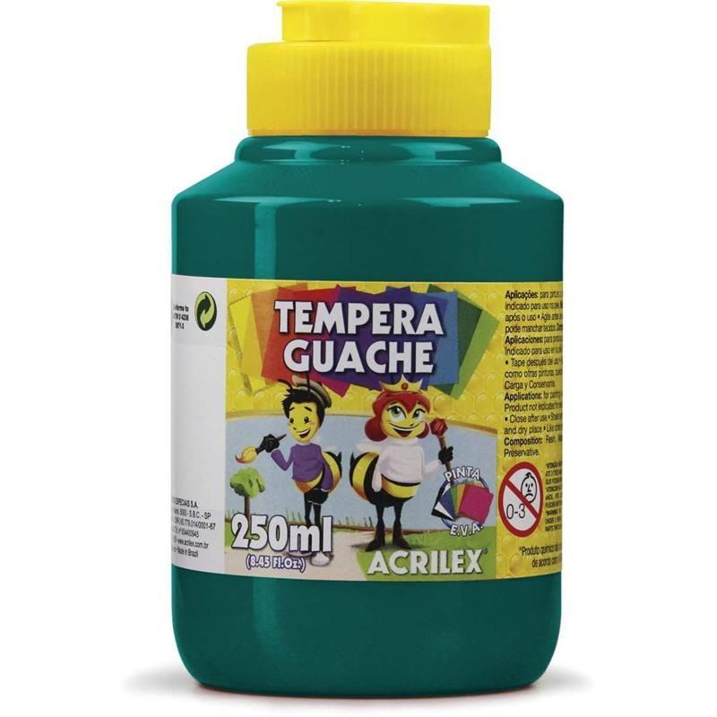 Tinta Guache Acrilex 250ml - Verde Bandeira