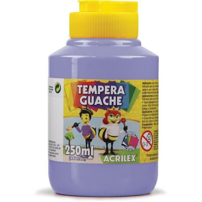 Tinta Tempera Guache Acrilex 250ml - Lílas