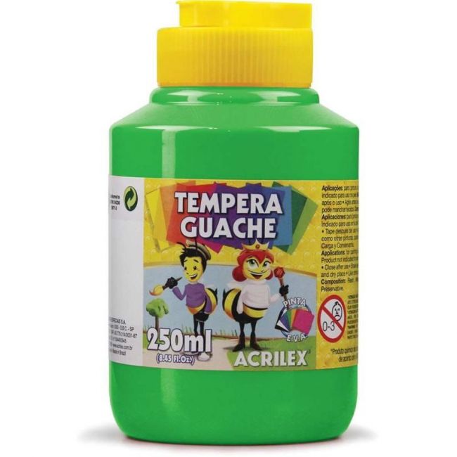 Tinta Guache Acrilex 250ml - Verde Folha