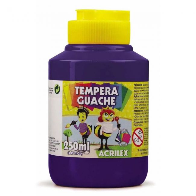 Tinta Tempera Guache Acrilex 250ml - Violeta